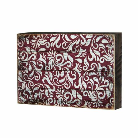 CLEAN CHOICE 95001-08 Decorative Patterned Rustic Wooden Block Design Graphic Art CL2975588